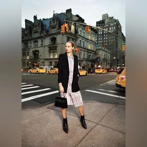 NWT Anine Bing Milly Silk Red Striped Dress - Picture 4 of 10